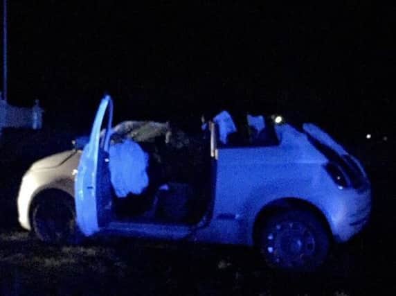 Fiat 500 after the crash - image by @PCSO3573