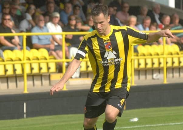Paul Thirlwell in action for Harrogate Town