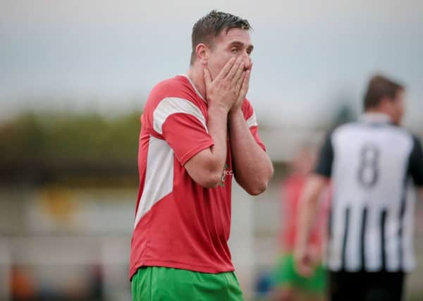 Horror show: Harrogate Railway manager Paul Beesley has blasted his squad in the wake of a 4-0 home loss to Rainworth. Picture: Caught Light Photography