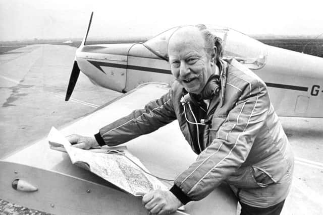 Sherburn-in-Elmet, 1st March 1973

A course of flying lessons might seem to be a bit superfluous for a man who shot down 23 enemy planes during the Second World War.

But five years after retiring from the R. A. F. Squadron Leader James "Ginger" Lacey has decided to take up again his old job of flying instructor.

To get back his qualifications, Mr. Lacey, 54, must complete 60 hours of practical flying and studying.

His tutor, Captain Frank Morgan, chief flying instructor at Sherburn Aero Club, between Leeds and York, says, not surprisingly, that Mr. Lacey is a promising pupil.