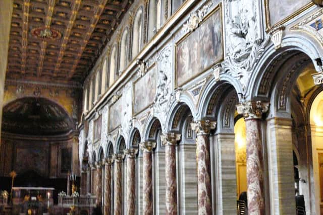 The church of San Marco, Rome  in the form of a Roman basilica. (Copyright - David Winpenny.