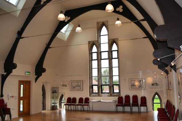 Grewelthorpe Village Hall, converted from a chapel  a Civic Society Award winner. (Copyright - David Winpenny)