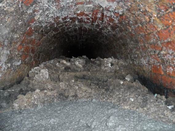 A blocked sewer in Harrogate. Picture: Yorkshire Water