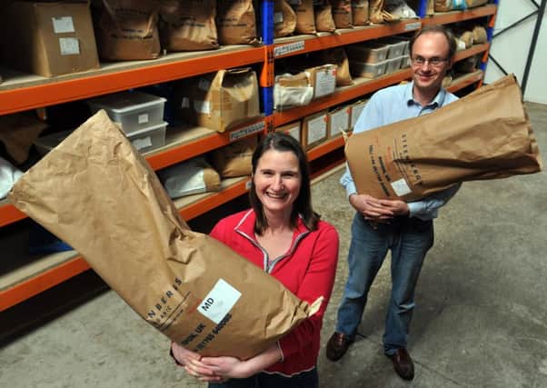 Steenbergs spices for Life and Style:
The life of spice.  Axel and Sophie Steenberg inside their spice warehouse at Melmerby near Ripon in North Yorkshire.
picture mike cowling sept 15 2011