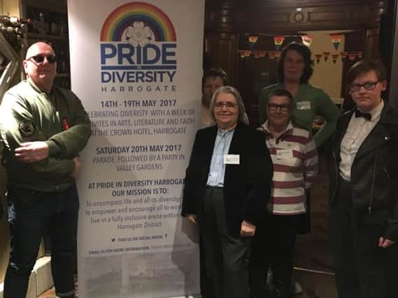 Some of the members of Harrogate's Pride in Diversity group.