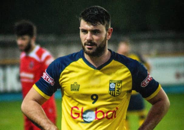 Carl Stewart hit a late winner as Tadcaster Albion won 2-1 at Brighouse Town. Picture: Matthew Appleby