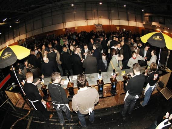 Flashback to huge crowds at a previous Harrogate Beer Festival.