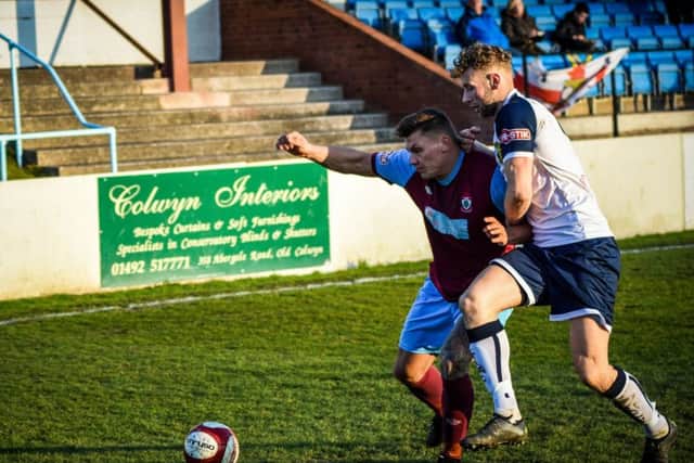 Tom Corner squandered Albion's best chance of the afternoon at Colwyn Bay