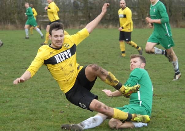 Harlow Hill's Shane Hand in action against Pannal Sports. Picture: Adrian Murray