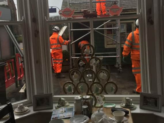 The current view from inside The Old Ticket Office at Knaresborough railway station. (Picture by Doreen Hodgson)