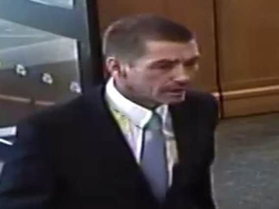 Police in Skipton want to speak to this man in connection with a fraud investigation