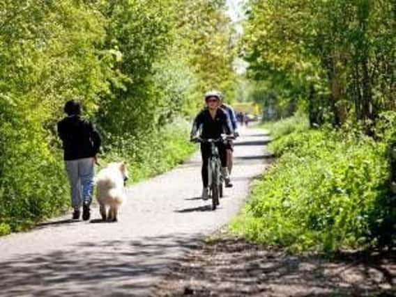 Cyclists on The Nidderdale Greenway.