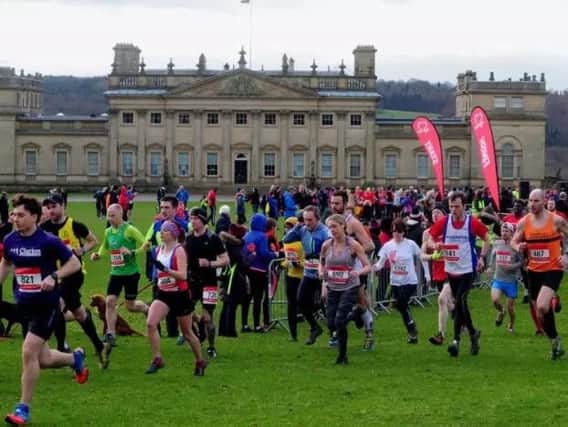 Runners set off on the Harewood House Half Marathon. Piicture by Simon Hulme