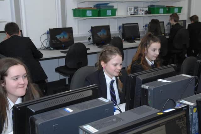 A new computer suite at the school.
