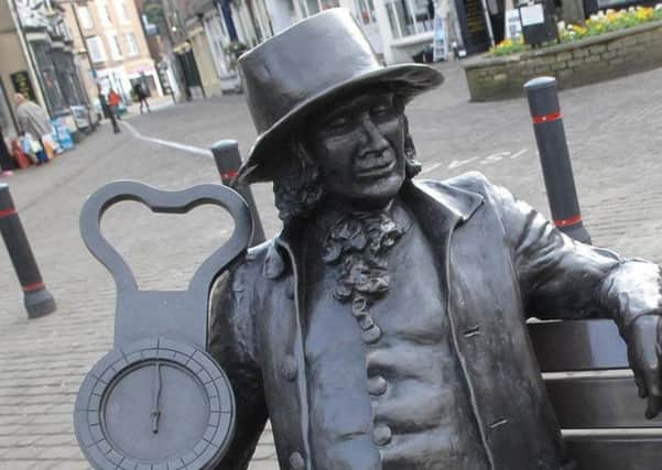 The statue of Blind Jack in Knaresborough's Market Place. (1702211AM7)