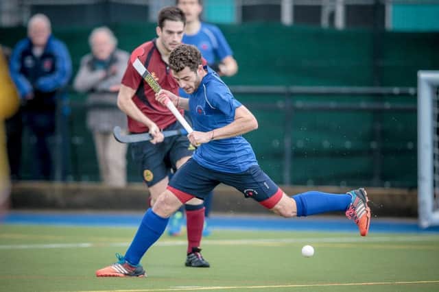 Julian Tarres netted a late equaliser for Harrogate Men's 1sts against Liverpool University. Picture: Caught Light Photography