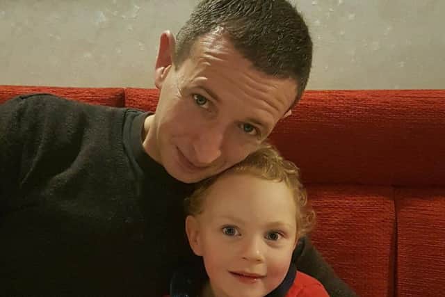 Jon Caffrey, with his little girl Emily (4). Picture: Hannah Caffrey