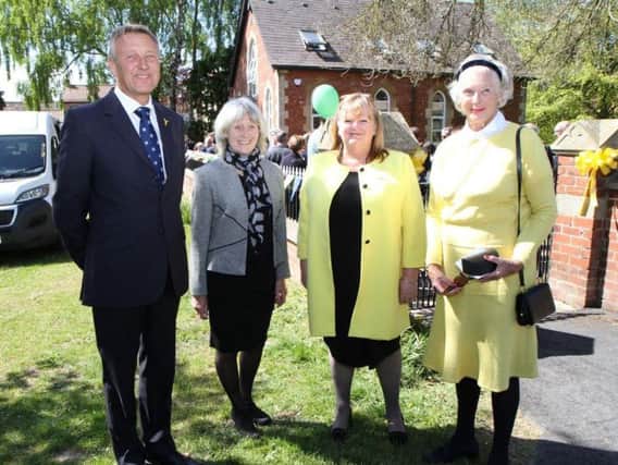 The Lord Lieutenant of North Yorkshire, Barry Dodd, with Mrs Dodd, CEO Dementia Forward, Jill Quinn and Valerie Armitage