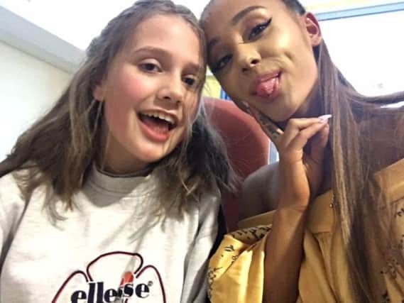 Evie with Ariana Grande