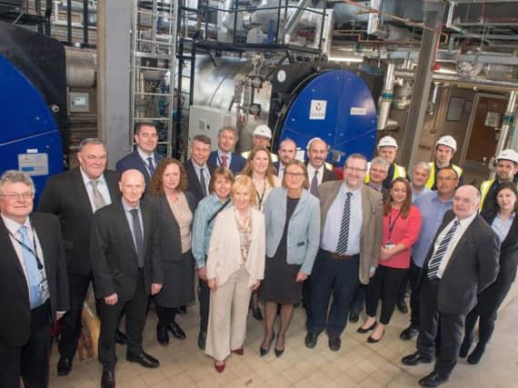 Colleagues from the Trust and Imtech in the upgraded Plant Room. Picture: HDFT