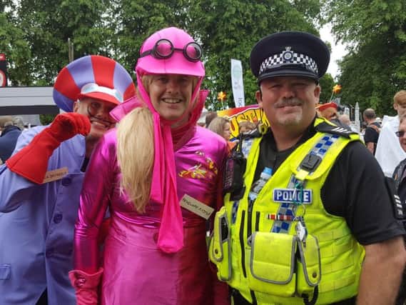 Special constables supervised the Bed Race.