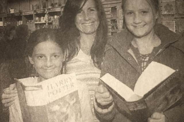 Avid readers, Fern (11) with Jo and Jade Crawley (14) also bought their books from Dillons.