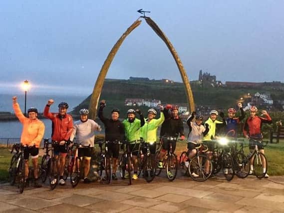 Pedal Power: Steve Brailey and his 60/600 Challenge SIV bike ride team setting off from Whitby.