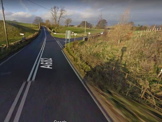 Accident scene on the A682 at its junction with the B6253 near Hellifield. Image: Google.