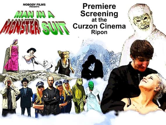 World premiere - The poster for  new Harrogate micro-budget film Man In A Monster Suit.