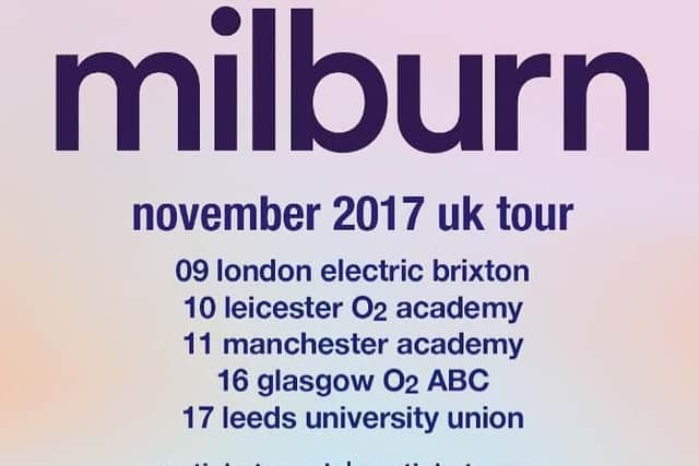Milburn 2017 November UK tour dates