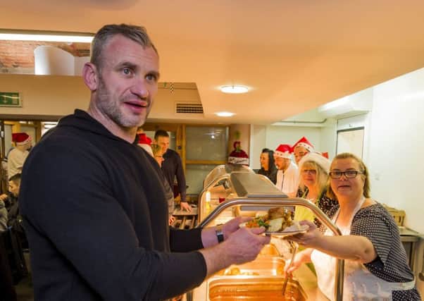 It would be a brave person to take food off rugby league legend Jamie Peacock.