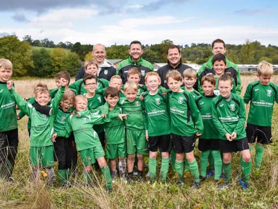 Players and coaches of the Pannal Sports Junior Football Club under 8's team. Picture: Mike Whorley.