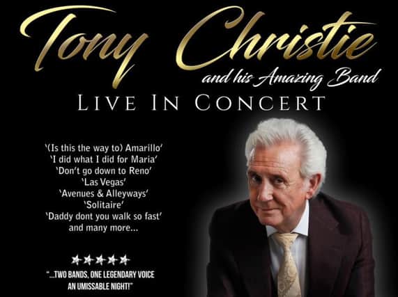 Tony Christie live in concert at Doncaster Dome, Friday, October 13, 2017.