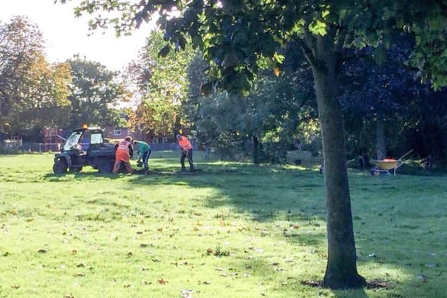 Improving the conditions of Belmont Field. Picture: Stuart Rhodes.