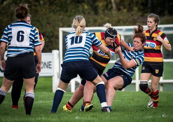 Harrogate RUFC Ladies routed Halifax at the Stratstone Stadium on Sunday. Picture: Ickledot Photography