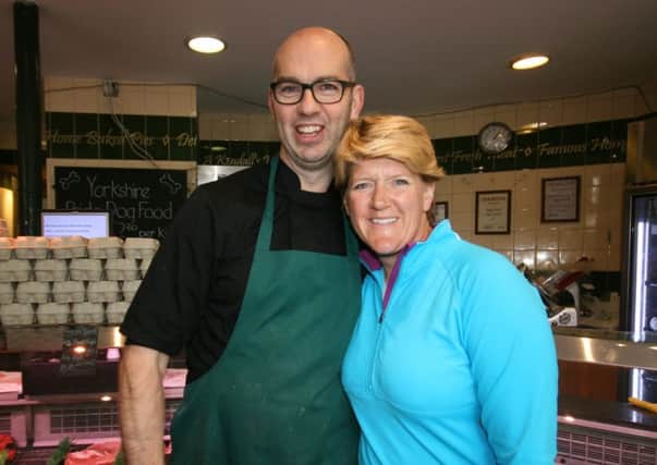 Local food hero Paul Kendall is pictured with TV and radio presenter Clare Balding.