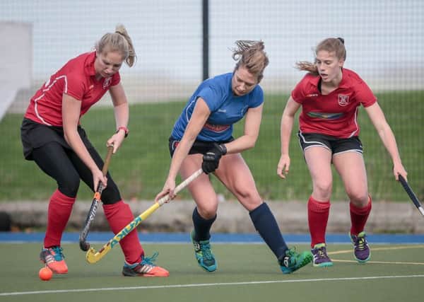 Harrogate Hockey Club Ladies 2nds were beaten on home turf by Selby 1sts. Picture: Caught Light Photography