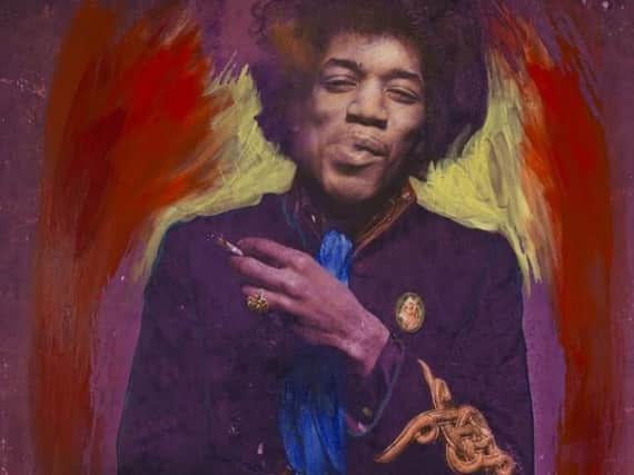 Showing  soon in Harrogate - Part of a photo/painting by Jimi Hendrix as portrayed by photographer Gered Mankowitz and artist Christian Furr.