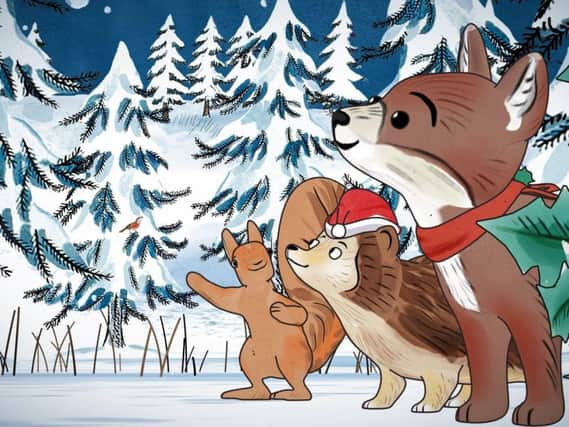 Freddie the Fox, Harry and Hedgehog and Sophie the Squirrel in Bettys' first-ever Christmas TV advert.