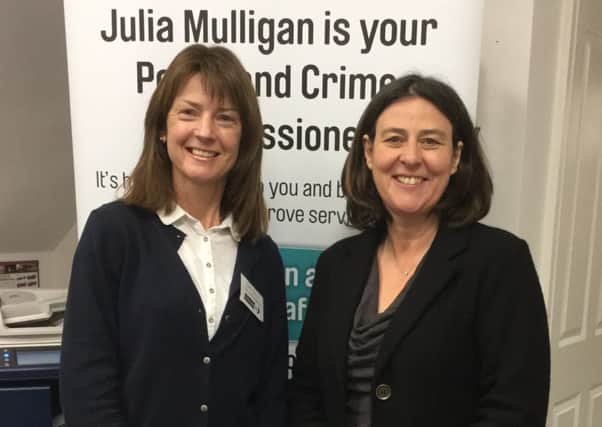 Police and Crime Commissioner Julia Mulligan during the recent advice surgery at the office.