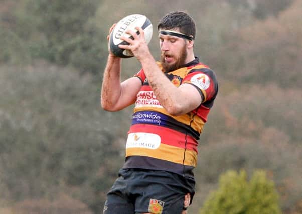 Sam Brady could not save Harrogate RUFC from defeat at Lymm. Picture: Richard Bown