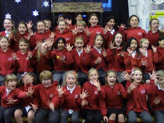 The school choir at Western Primary School, Harrogate