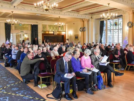 Councillors, members of the public and more in the Cairn Hotel in Harrogate for a controversial meeting on a possible relief road in Bilton. (Picture by Mike Whorley)
