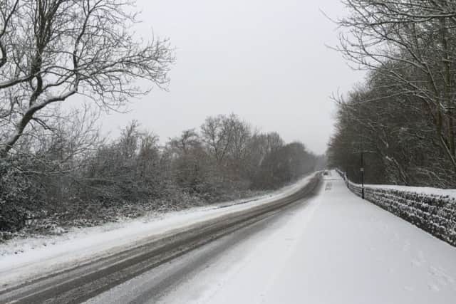 Snow in Harrogate on Friday, Decmeber 29.