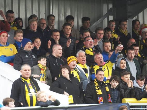 Crowds at Harrogate Town's 3-0 win over North Ferriby in December. Picture: Adrian Murray