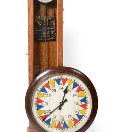 A Second World War Royal Air Force Observer Corps Electric Sector Clock and a Synchronome Electric Master Clock sold for Â£5,500.