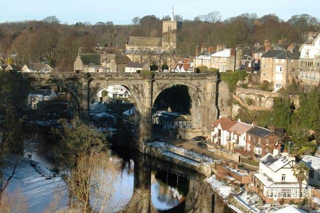 A spectacular view of the River Nidd at Knaresborough.