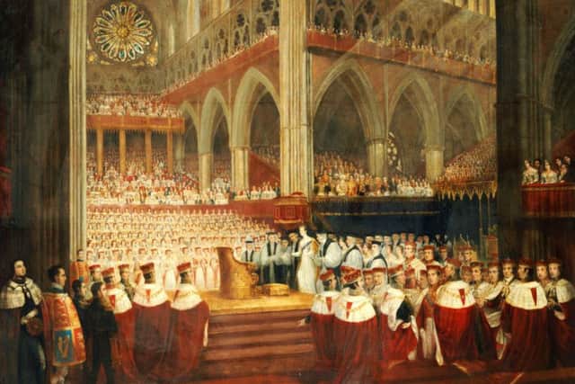 Galleries in Westminster Abbey for Queen Victorias coronation