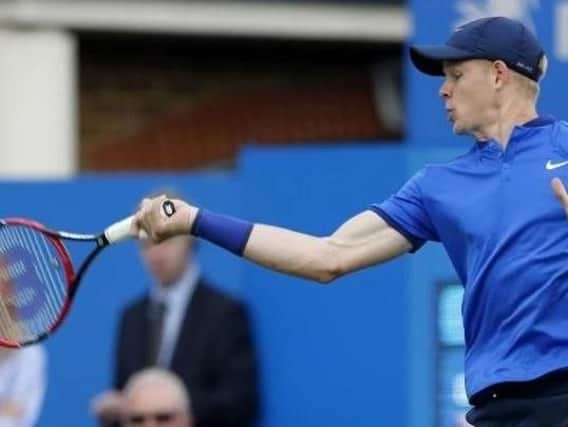 British number two Kyle Edmund in action