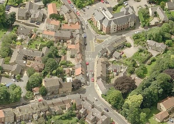 An aerial view of Bond End  a historic and complex junction.